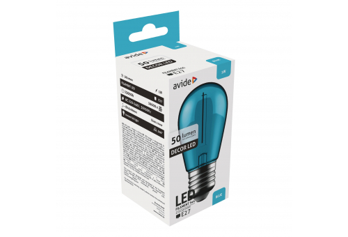 Bec LED decor filament 1W E27 Albastru Avide