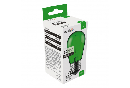 Bec LED decor filament 1W E27 Verde Avide