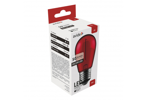 Bec LED decor filament 1W E27 Roșu Avide