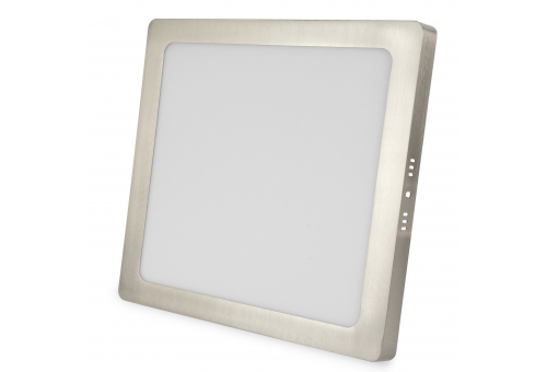 LED Ceiling Lamp Surface Mounted Square ALU Satin Nickel 24W NW