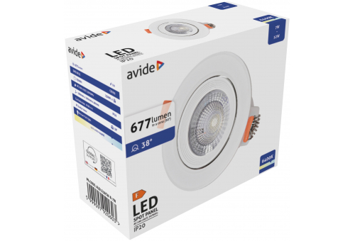 LED Beépíthető Spot 38° Kerek 7W CW 6400K