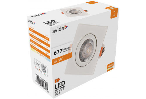 LED Beépíthető Spot 38° Négyzetes 7W NW 4000K