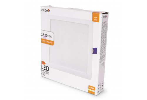 Plafonieră LED 18W NW încastrabilă pătrată plastic Avide