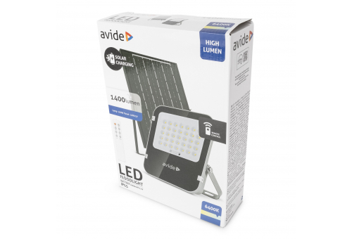 Avide LED Szolár Reflektor 100W CW 6400K különálló napelemmel, távirányítóval
