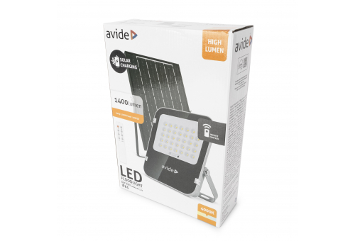 Avide LED Szolár Reflektor 100W NW 4000K különálló napelemmel, távirányítóval